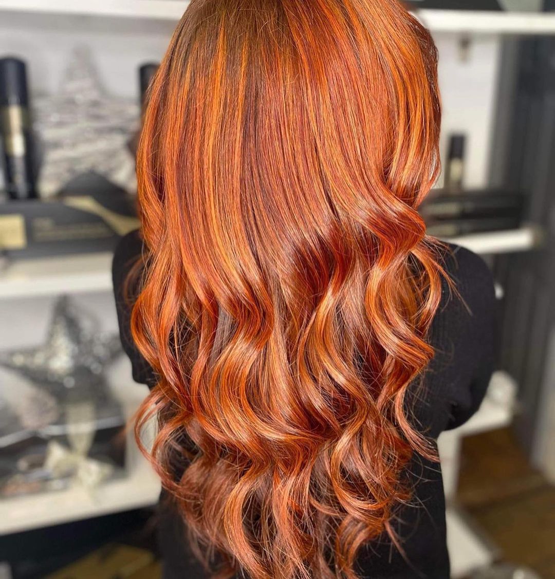 Copper hair colours at The Salon in Durham