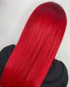red hair colour at the salon in Durham