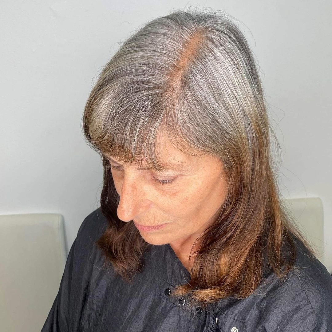 grey hair blending durham hairdressers 1