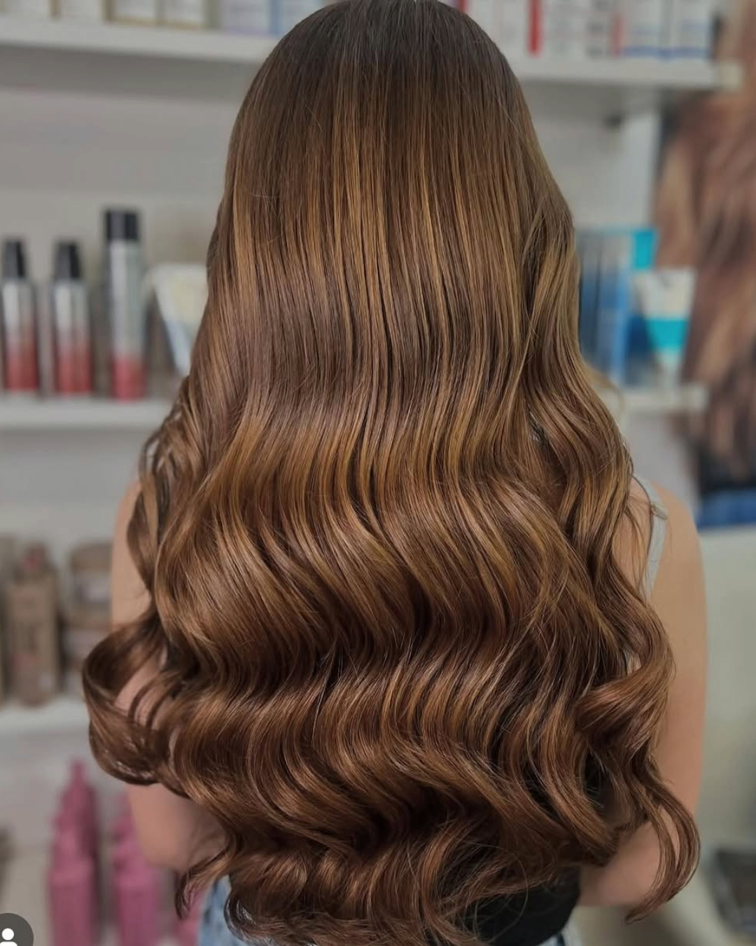 after weft hair extension makeover at the salon in durham