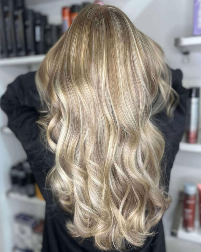 Blonde Hair Colours Using highlights at The Salon in Langley Park