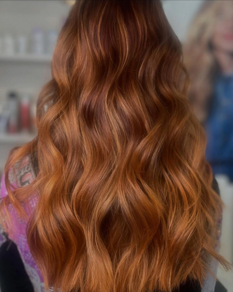 Copper Balayage With Highlights Durham Hairdressers (1)