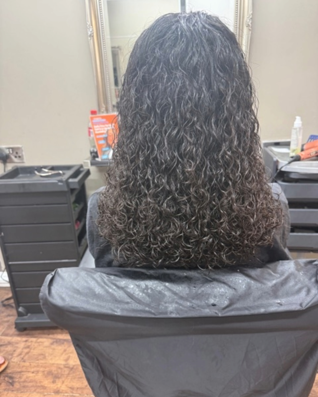 Close-up of healthy, defined curls after a salon perm at The Salon, Langley Park in Durham Close-up of healthy, defined curls after a salon perm at The Salon, Langley Park in Durham