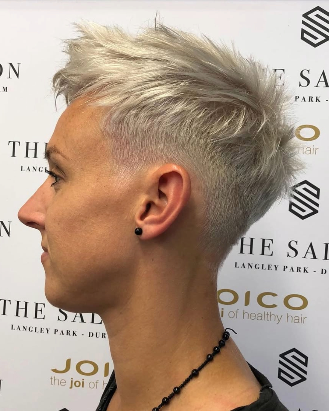 Cropped, ladies pixie cut at The Salon, Langley Park in Durham Cropped, ladies pixie cut at The Salon, Langley Park in Durham