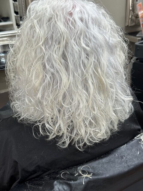 Root lift perm adding volume to fine hair at The Salon, Langley Park in Durham Root lift perm adding volume to fine hair at The Salon, Langley Park in Durham