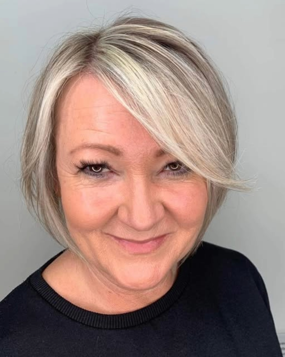 Root shadow grey colour creating a soft blended grey at The Salon Langley Park Root shadow grey colour creating a soft blended grey at The Salon Langley Park