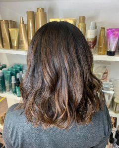 Glossy Balayage Hair Colour for brunettes At The Salon, Langley Park in Durham