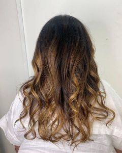toffee toned balayage hair colour at the Salon A Top Salon in Langley Park